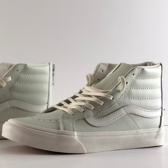 Vans Unisex Sk8-Hi Slim Zip Leather Skate Shoes. - Picture 4 of 8